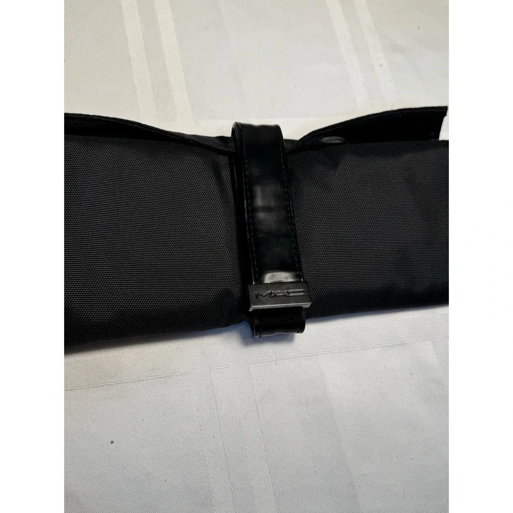 MAC Brush Roll Bag - Rolled Cosmetic Brushes Holder New Black